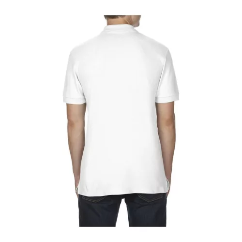 PREMIUM COTTON ADULT DOUBLE PIQUÉ POLO (XL, White)