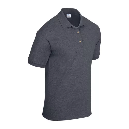 DRYBLEND® ADULT JERSEY POLO - NEW MODEL (L, Dark Heather)