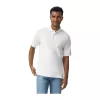DRYBLEND® ADULT JERSEY POLO - NEW MODEL (L, White)