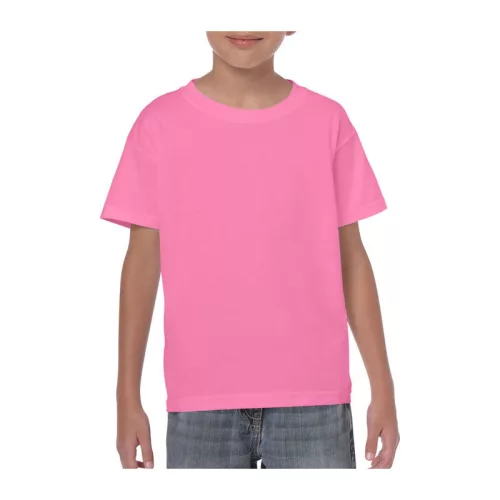 HEAVY COTTON YOUTH T-SHIRT (L, Azalea)