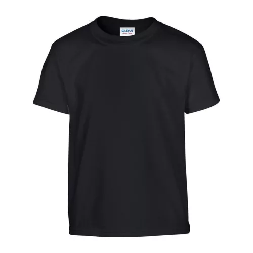 HEAVY COTTON YOUTH T-SHIRT (M, Black)