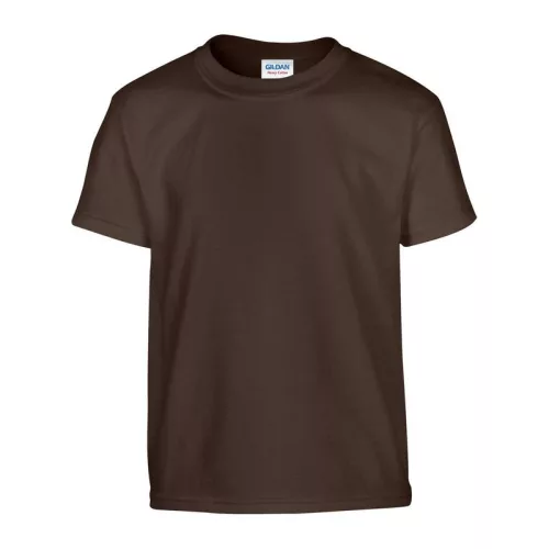HEAVY COTTON YOUTH T-SHIRT (M, Dark Chocolate)