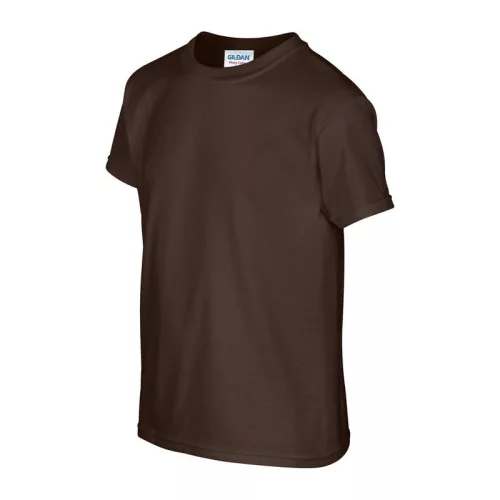 HEAVY COTTON YOUTH T-SHIRT (S, Dark Chocolate)