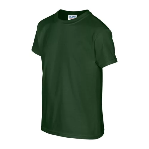 HEAVY COTTON YOUTH T-SHIRT (M, Forest Green)