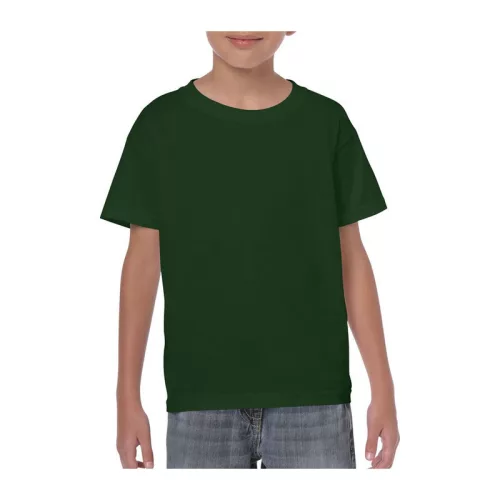 HEAVY COTTON YOUTH T-SHIRT (XS, Forest Green)