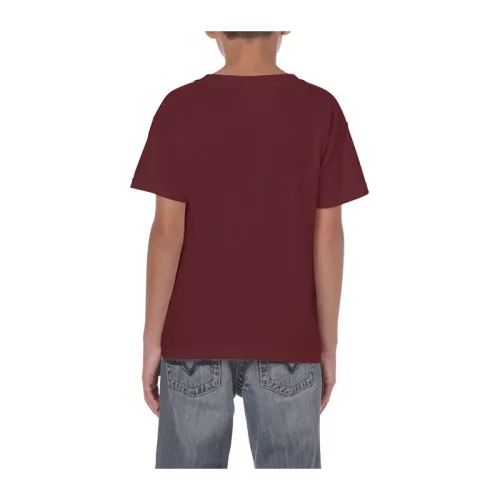 HEAVY COTTON YOUTH T-SHIRT (M, Maroon)
