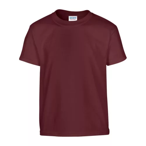 HEAVY COTTON YOUTH T-SHIRT (XL, Maroon)