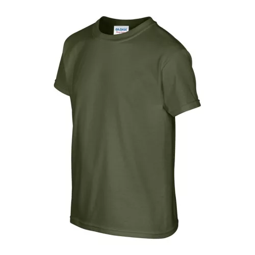 HEAVY COTTON YOUTH T-SHIRT (M, Military Green)