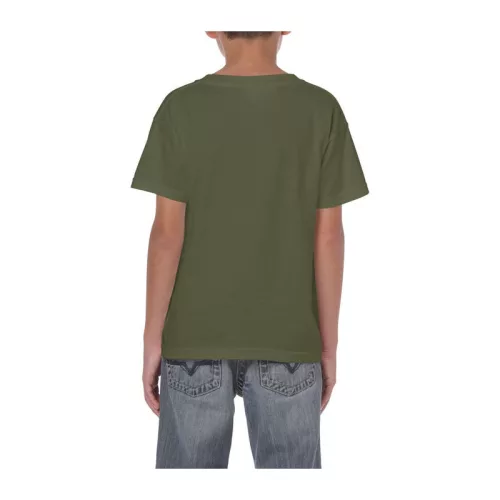 HEAVY COTTON YOUTH T-SHIRT (XL, Military Green)