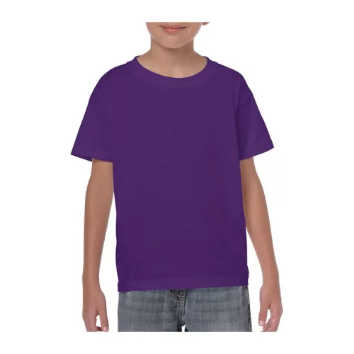 HEAVY COTTON YOUTH T-SHIRT (XS, Purple)