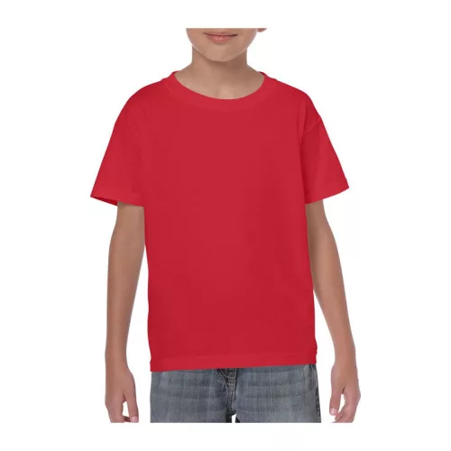 HEAVY COTTON YOUTH T-SHIRT (M, Red)