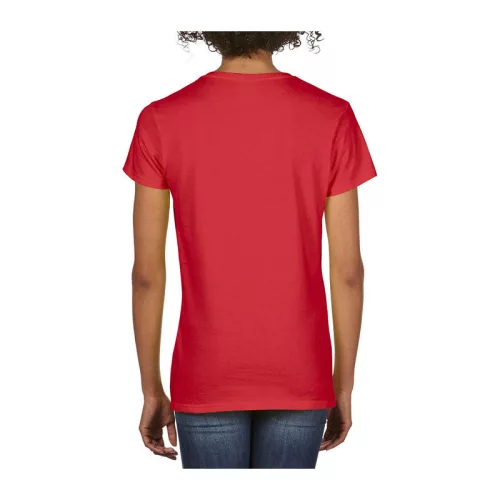 PREMIUM COTTON®NŐI V-NYAKÚ PÓLÓ (L, Red)