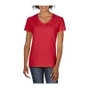 PREMIUM COTTON®NŐI V-NYAKÚ PÓLÓ (M, Red)
