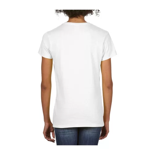 PREMIUM COTTON®NŐI V-NYAKÚ PÓLÓ (L, White)