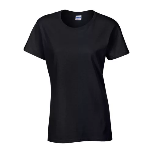 HEAVY COTTON LADIES T-SHIRT (2XL, Black)