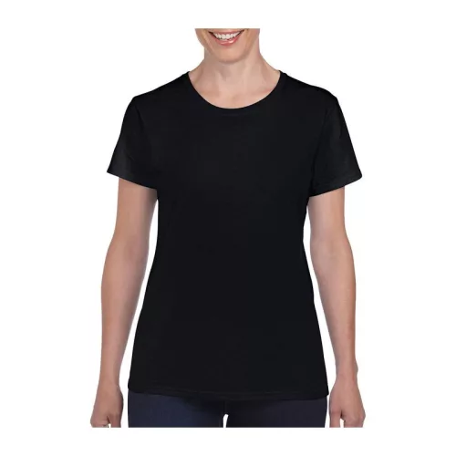 HEAVY COTTON LADIES T-SHIRT (M, Black)
