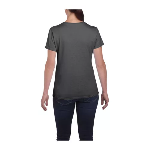 HEAVY COTTON LADIES T-SHIRT (M, Dark Heather)