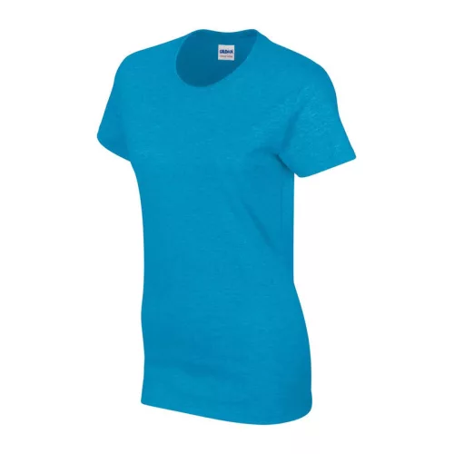 HEAVY COTTON LADIES T-SHIRT (2XL, Heather Sapphire)