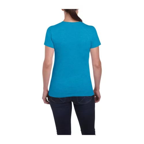 HEAVY COTTON LADIES T-SHIRT (S, Heather Sapphire)