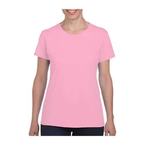 HEAVY COTTON LADIES T-SHIRT (L, Light Pink)