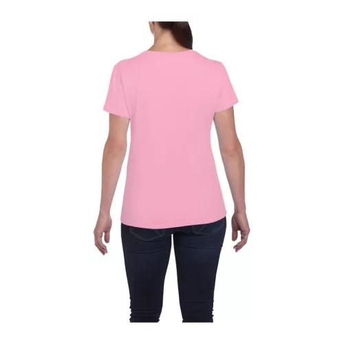 HEAVY COTTON LADIES T-SHIRT (L, Light Pink)