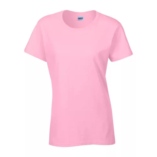 HEAVY COTTON LADIES T-SHIRT (L, Light Pink)