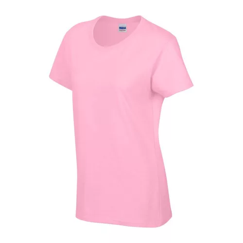 HEAVY COTTON LADIES T-SHIRT (M, Light Pink)