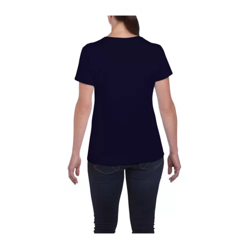 HEAVY COTTON LADIES T-SHIRT (L, Navy)