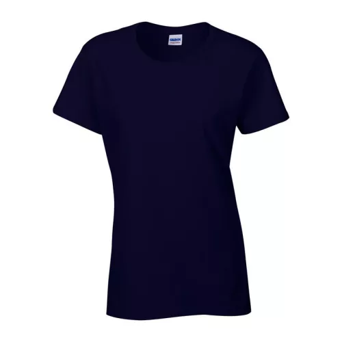 HEAVY COTTON LADIES T-SHIRT (S, Navy)