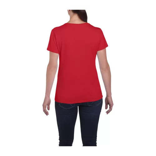 HEAVY COTTON LADIES T-SHIRT (2XL, Red)