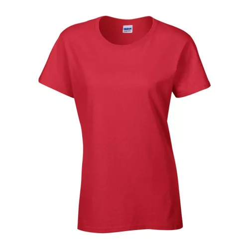 HEAVY COTTON LADIES T-SHIRT (2XL, Red)