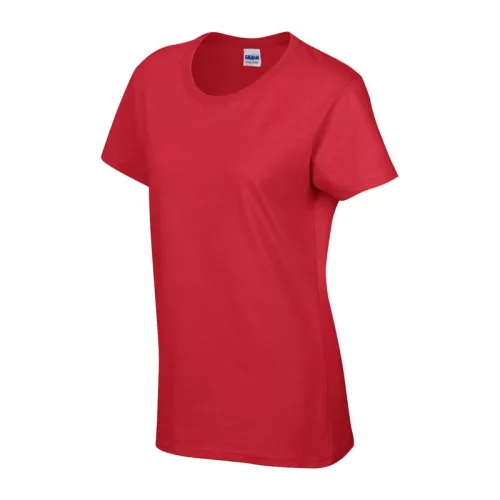 HEAVY COTTON LADIES T-SHIRT (2XL, Red)