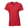 HEAVY COTTON LADIES T-SHIRT (M, Red)