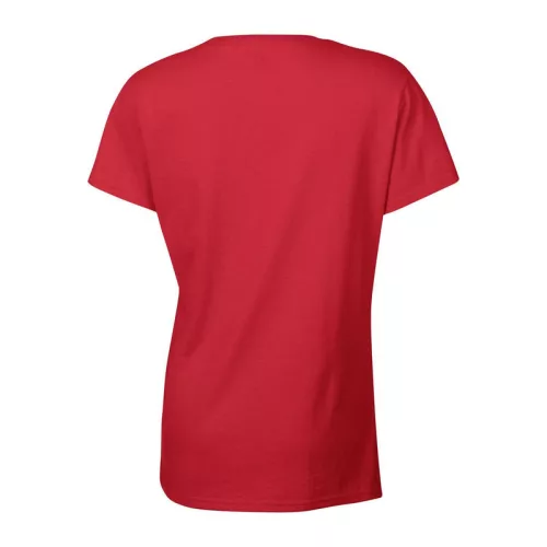 HEAVY COTTON LADIES T-SHIRT (S, Red)