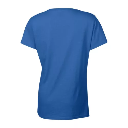 HEAVY COTTON LADIES T-SHIRT (M, Royal)