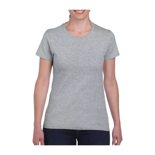 HEAVY COTTON LADIES T-SHIRT (S, Sport Grey)