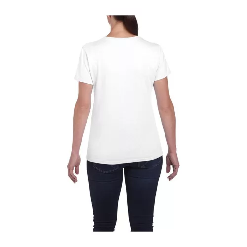 HEAVY COTTON LADIES T-SHIRT (M, White)