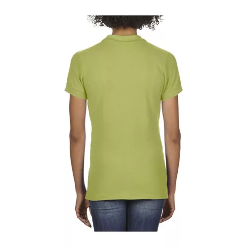 PREMIUM COTTON LADIES' DOUBLE PIQUÉ POLO (L, Kiwi)