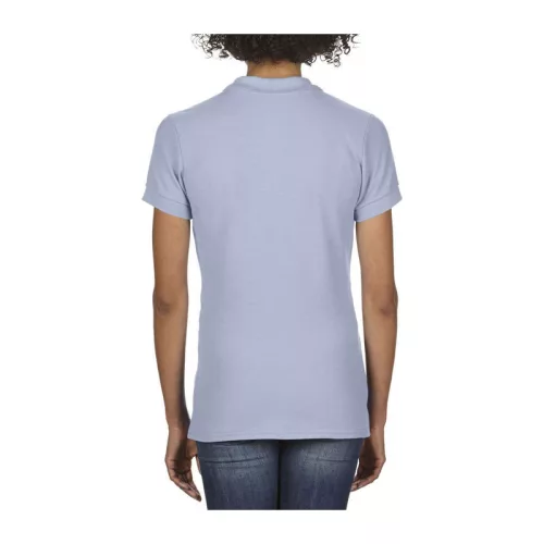 PREMIUM COTTON LADIES' DOUBLE PIQUÉ POLO (M, Light Blue)