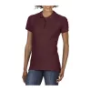 PREMIUM COTTON LADIES' DOUBLE PIQUÉ POLO (XL, Maroon)