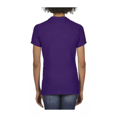PREMIUM COTTON LADIES' DOUBLE PIQUÉ POLO (M, Purple)