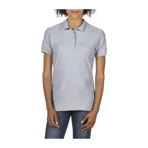 PREMIUM COTTON LADIES' DOUBLE PIQUÉ POLO (XL, Rs Sport Grey)