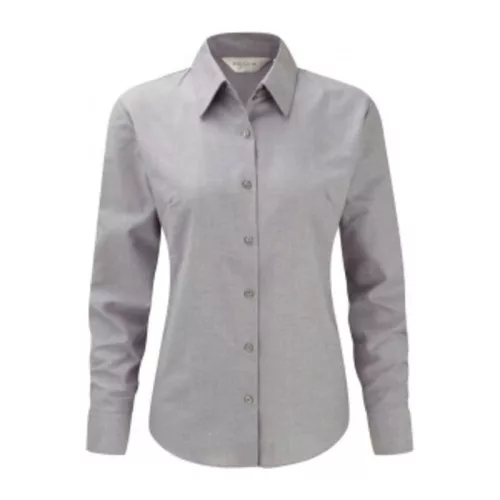Russell Ladies Oxford Shirt (5XL, Silver)