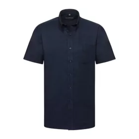 Russell Men’s Short Sleeve Classic Oxford Shirt (XL, Navy)