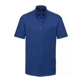   Russell Men’s Short Sleeve Classic Oxford Shirt (M, Bright Royal)