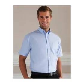   Russell Men’s Short Sleeve Classic Oxford Shirt (2XL, Oxford Blue)