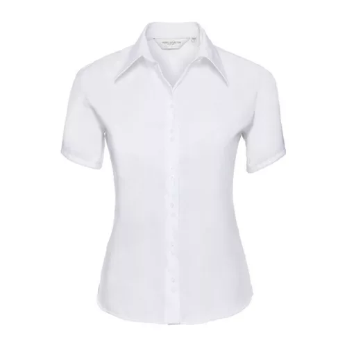 Russell Non-iron ladies blouse short-sleeve (2XL, White)