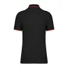 Men'S 2 Striped Short Sleeved Poloshirt (XL, Black/Red)