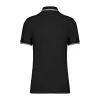 Men'S 2 Striped Short Sleeved Poloshirt (2XL, Black/White)