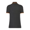 Men'S 2 Striped Short Sleeved Poloshirt (4XL, Dark Grey/Orange)